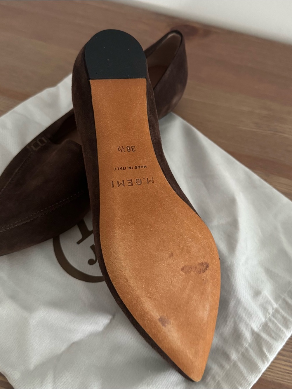 M.Gemi The Gia Chocolate Suede 38.5 (US8) - Picture 7 of 9